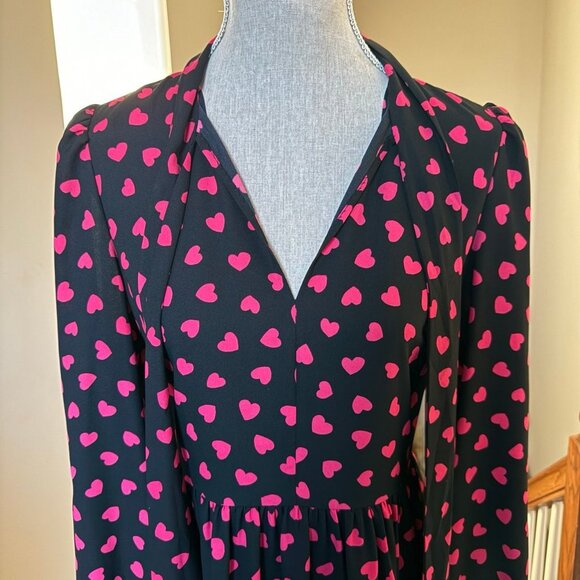 NWOT! Kate Spade New York Hearts Print Dress. Size: 6.  Runs true to size. - Picture 4 of 13